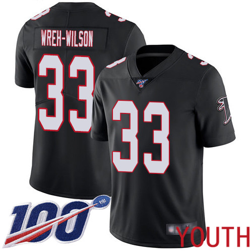 Atlanta Falcons Limited Black Youth Blidi Wreh-Wilson Alternate Jersey NFL Football #33 100th Season Vapor Untouchable->youth nfl jersey->Youth Jersey